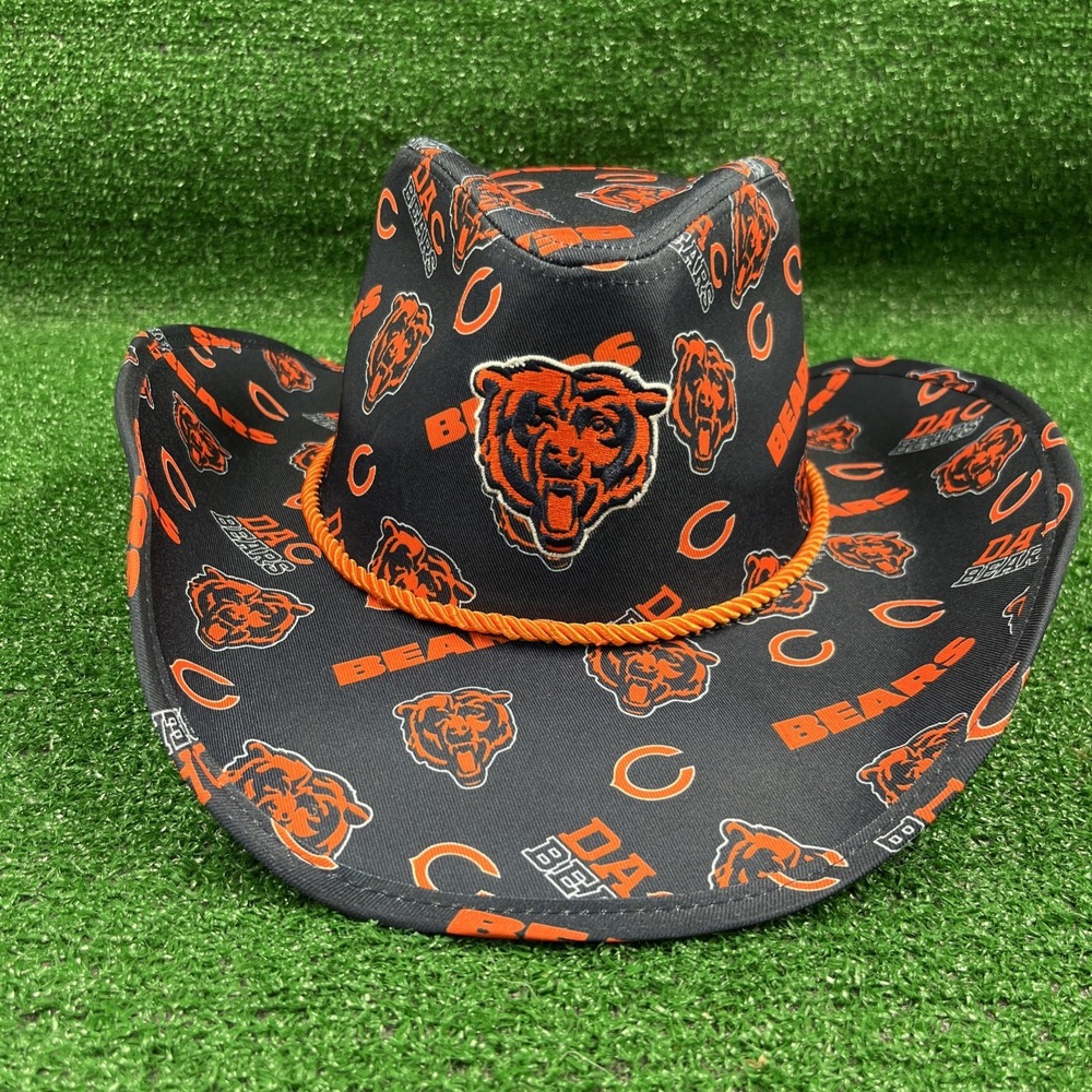 FOCO Chicago Bears All Over Print Cowboy Western Hat NWT